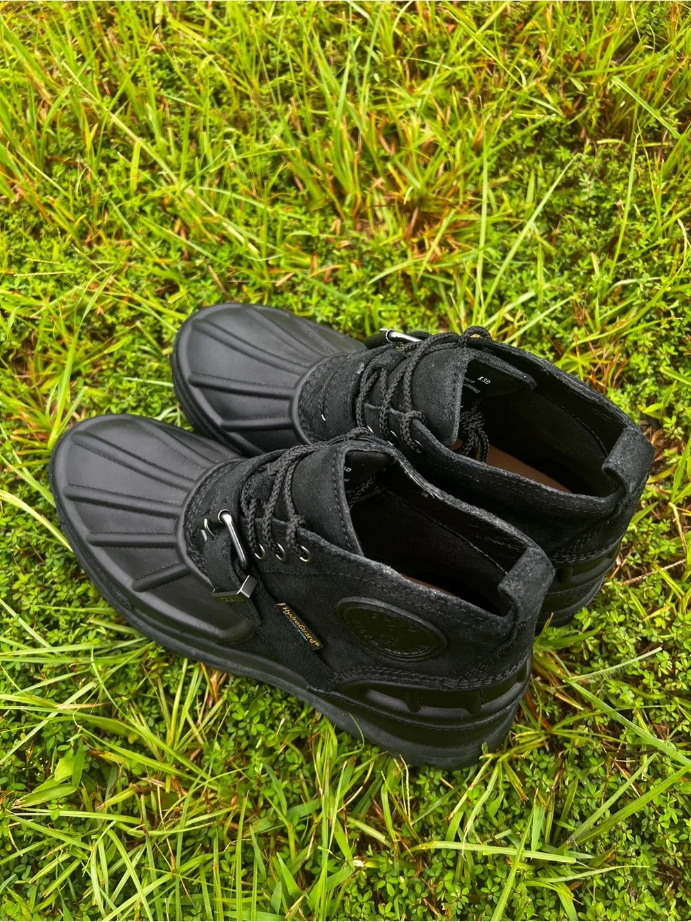 NEW Polo size 8.5 Mens Ralph Lauren Oslo Low Black Leather Boots